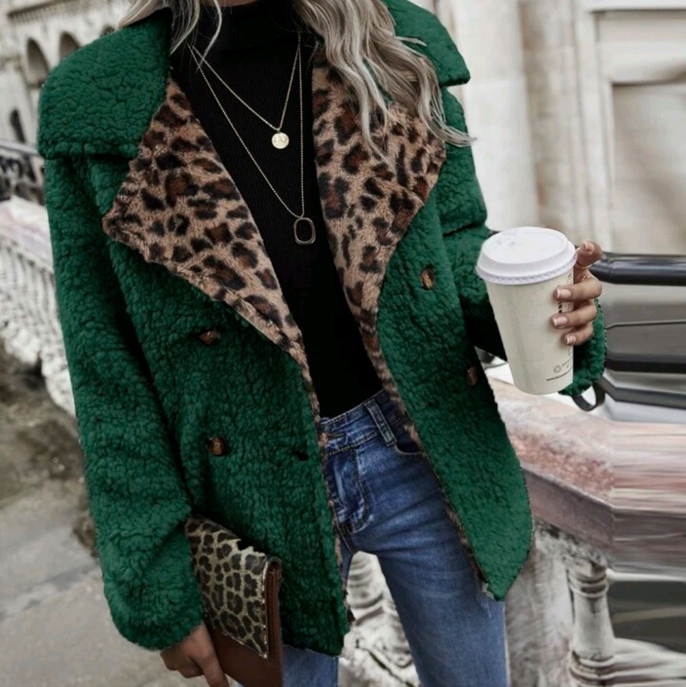 Green Sherpa coat